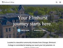 Tablet Screenshot of elmhurst.edu